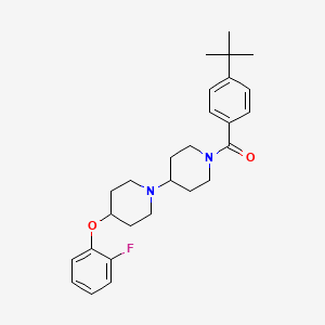 molecular formula C27H35FN2O2 B2887738 (4-(Tert-butyl)phenyl)(4-(2-fluorophenoxy)-[1,4'-bipiperidin]-1'-yl)methanone CAS No. 2309186-57-8