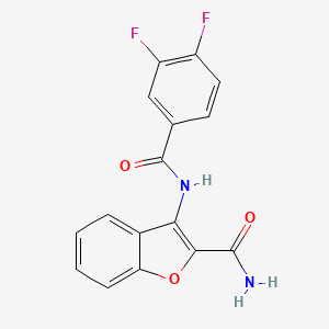 molecular formula C16H10F2N2O3 B2887740 3-(3,4-二氟苯甲酰氨基)苯并呋喃-2-甲酰胺 CAS No. 898373-26-7