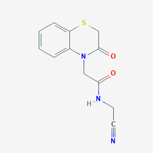 molecular formula C12H11N3O2S B2887746 N-(cyanomethyl)-2-(3-oxo-3,4-dihydro-2H-1,4-benzothiazin-4-yl)acetamide CAS No. 1241577-30-9