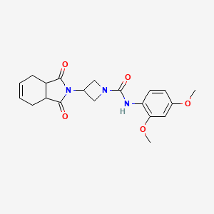 molecular formula C20H23N3O5 B2887779 N-(2,4-dimethoxyphenyl)-3-(1,3-dioxo-2,3,3a,4,7,7a-hexahydro-1H-isoindol-2-yl)azetidine-1-carboxamide CAS No. 1798677-38-9