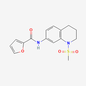 molecular formula C15H16N2O4S B2887783 N-(1-methanesulfonyl-1,2,3,4-tetrahydroquinolin-7-yl)furan-2-carboxamide CAS No. 946224-68-6