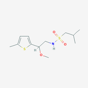 molecular formula C12H21NO3S2 B2887794 N-(2-methoxy-2-(5-methylthiophen-2-yl)ethyl)-2-methylpropane-1-sulfonamide CAS No. 1797182-76-3