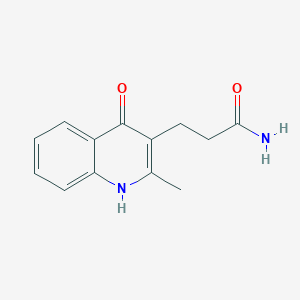 B2887800 3-(2-Methyl-4-oxo-1,4-dihydroquinolin-3-yl)propanamide CAS No. 34859-21-7