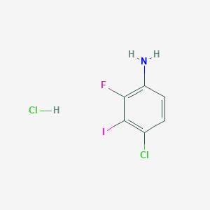 molecular formula C6H5Cl2FIN B2887801 4-Chloro-2-fluoro-3-iodoaniline hydrochloride CAS No. 2172052-41-2