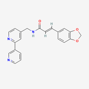 (E)-N-([2,3'-bipyridin]-4-ylmethyl)-3-(benzo[d][1,3]dioxol-5-yl)acrylamide