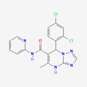7-(2,4-dichlorophenyl)-5-methyl-N-(pyridin-2-yl)-4,7-dihydro[1,2,4]triazolo[1,5-a]pyrimidine-6-carboxamide