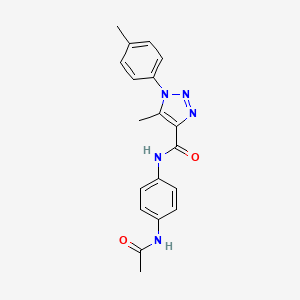 N-(4-acetamidophenyl)-5-methyl-1-(4-methylphenyl)triazole-4-carboxamide