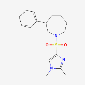 1-((1,2-dimethyl-1H-imidazol-4-yl)sulfonyl)-3-phenylazepane