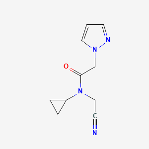 molecular formula C10H12N4O B2887863 N-(Cyanomethyl)-N-cyclopropyl-2-pyrazol-1-ylacetamide CAS No. 2191057-84-6