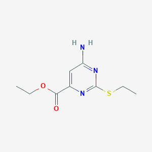 molecular formula C9H13N3O2S B2887866 Ethyl 6-amino-2-ethylsulfanylpyrimidine-4-carboxylate CAS No. 2248311-49-9