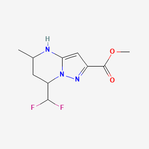 molecular formula C10H13F2N3O2 B2887881 Methyl 7-(difluoromethyl)-5-methyl-4,5,6,7-tetrahydropyrazolo[1,5-a]pyrimidine-2-carboxylate CAS No. 2248384-92-9