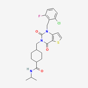 B2887899 4-((1-(2-chloro-6-fluorobenzyl)-2,4-dioxo-1,2-dihydrothieno[3,2-d]pyrimidin-3(4H)-yl)methyl)-N-isopropylcyclohexanecarboxamide CAS No. 932554-31-9