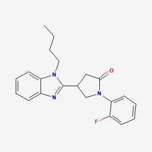 4-(1-Butylbenzimidazol-2-yl)-1-(2-fluorophenyl)pyrrolidin-2-one