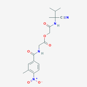 [(1-Cyano-1,2-dimethylpropyl)carbamoyl]methyl 2-[(3-methyl-4-nitrophenyl)formamido]acetate