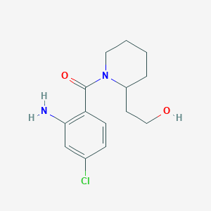 molecular formula C14H19ClN2O2 B2887908 2-[1-(2-Amino-4-chlorobenzoyl)piperidin-2-yl]ethan-1-ol CAS No. 953892-36-9
