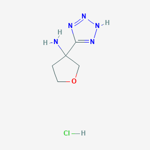 3-(2H-Tetrazol-5-yl)oxolan-3-amine;hydrochloride