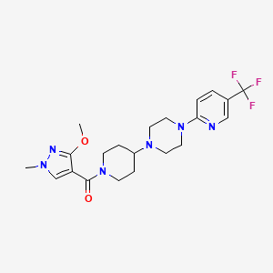 1-[1-(3-methoxy-1-methyl-1H-pyrazole-4-carbonyl)piperidin-4-yl]-4-[5-(trifluoromethyl)pyridin-2-yl]piperazine