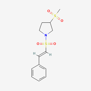 (E)-3-(methylsulfonyl)-1-(styrylsulfonyl)pyrrolidine