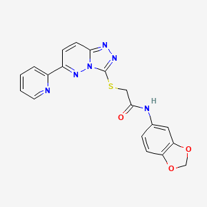 N-(1,3-benzodioxol-5-yl)-2-[(6-pyridin-2-yl-[1,2,4]triazolo[4,3-b]pyridazin-3-yl)sulfanyl]acetamide