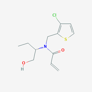 N-[(3-Chlorothiophen-2-yl)methyl]-N-[(2S)-1-hydroxybutan-2-yl]prop-2-enamide