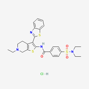 N-(3-(benzo[d]thiazol-2-yl)-6-ethyl-4,5,6,7-tetrahydrothieno[2,3-c]pyridin-2-yl)-4-(N,N-diethylsulfamoyl)benzamide hydrochloride