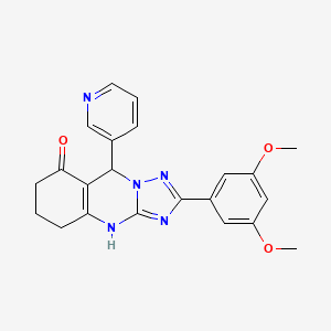 2-(3,5-dimethoxyphenyl)-9-(pyridin-3-yl)-5,6,7,9-tetrahydro-[1,2,4]triazolo[5,1-b]quinazolin-8(4H)-one