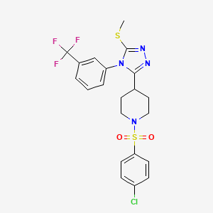 5-{1-[(4-chlorophenyl)sulfonyl]-4-piperidinyl}-4-[3-(trifluoromethyl)phenyl]-4H-1,2,4-triazol-3-yl methyl sulfide