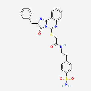 2-({2-benzyl-3-oxo-2H,3H-imidazo[1,2-c]quinazolin-5-yl}sulfanyl)-N-[2-(4-sulfamoylphenyl)ethyl]acetamide