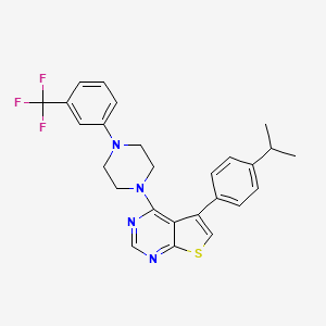 5-(4-Isopropylphenyl)-4-(4-(3-(trifluoromethyl)phenyl)piperazin-1-yl)thieno[2,3-d]pyrimidine