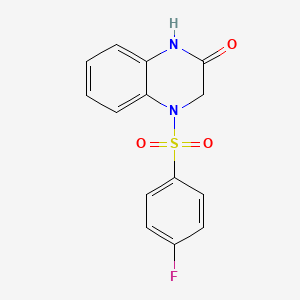 4-(4-Fluorophenyl)sulfonyl-1,3-dihydroquinoxalin-2-one