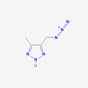 molecular formula C4H6N6 B2887968 4-(azidomethyl)-5-methyl-2H-triazole CAS No. 1810055-83-4