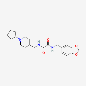 N1-(benzo[d][1,3]dioxol-5-ylmethyl)-N2-((1-cyclopentylpiperidin-4-yl)methyl)oxalamide