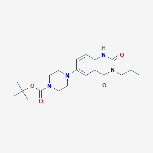 molecular formula C20H28N4O4 B2887983 Tert-butyl 4-(2,4-dioxo-3-propyl-1,2,3,4-tetrahydroquinazolin-6-yl)piperazine-1-carboxylate CAS No. 1798518-94-1