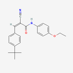 molecular formula C22H24N2O2 B2887995 (Z)-3-(4-Tert-butylphenyl)-2-cyano-N-(4-ethoxyphenyl)prop-2-enamide CAS No. 358316-34-4