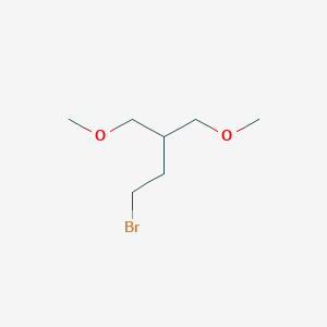 molecular formula C7H15BrO2 B2887996 4-Bromo-1-methoxy-2-(methoxymethyl)butane CAS No. 1860982-60-0