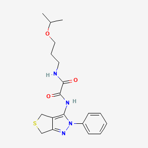 molecular formula C19H24N4O3S B2887999 N'-{2-phenyl-2H,4H,6H-thieno[3,4-c]pyrazol-3-yl}-N-[3-(propan-2-yloxy)propyl]ethanediamide CAS No. 899969-34-7