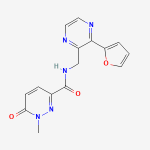 N-((3-(furan-2-yl)pyrazin-2-yl)methyl)-1-methyl-6-oxo-1,6-dihydropyridazine-3-carboxamide