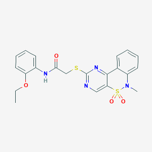 N-(2-ethoxyphenyl)-2-[(6-methyl-5,5-dioxido-6H-pyrimido[5,4-c][2,1]benzothiazin-2-yl)thio]acetamide
