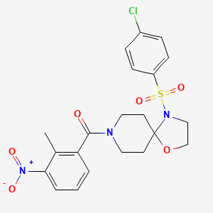 (4-((4-Chlorophenyl)sulfonyl)-1-oxa-4,8-diazaspiro[4.5]decan-8-yl)(2-methyl-3-nitrophenyl)methanone
