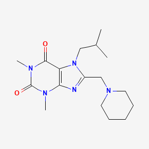 1,3-Dimethyl-7-(2-methylpropyl)-8-(piperidin-1-ylmethyl)purine-2,6-dione