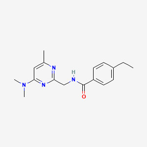 N-((4-(dimethylamino)-6-methylpyrimidin-2-yl)methyl)-4-ethylbenzamide