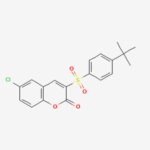 3-[(4-tert-butylphenyl)sulfonyl]-6-chloro-2H-chromen-2-one
