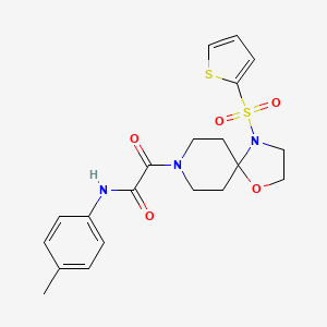 2-oxo-2-(4-(thiophen-2-ylsulfonyl)-1-oxa-4,8-diazaspiro[4.5]decan-8-yl)-N-(p-tolyl)acetamide