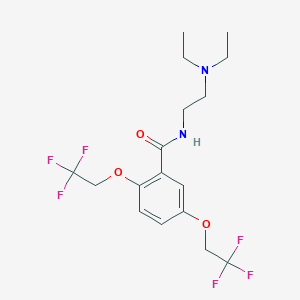 molecular formula C17H22F6N2O3 B2888037 N-[2-(diethylamino)ethyl]-2,5-bis(2,2,2-trifluoroethoxy)benzamide CAS No. 57005-21-7