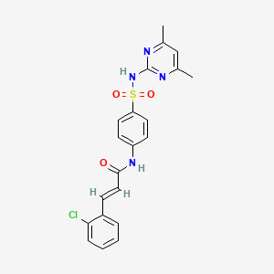 (E)-3-(2-chlorophenyl)-N-(4-(N-(4,6-dimethylpyrimidin-2-yl)sulfamoyl)phenyl)acrylamide