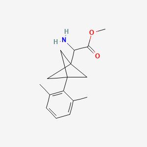 molecular formula C16H21NO2 B2888042 Methyl 2-amino-2-[3-(2,6-dimethylphenyl)-1-bicyclo[1.1.1]pentanyl]acetate CAS No. 2287265-85-2