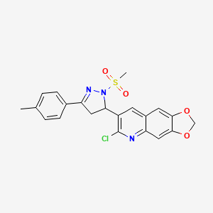6-chloro-7-(1-(methylsulfonyl)-3-(p-tolyl)-4,5-dihydro-1H-pyrazol-5-yl)-[1,3]dioxolo[4,5-g]quinoline