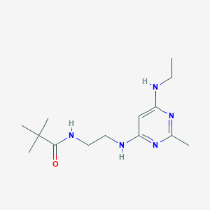 molecular formula C14H25N5O B2888048 N-(2-((6-(ethylamino)-2-methylpyrimidin-4-yl)amino)ethyl)pivalamide CAS No. 1203269-68-4
