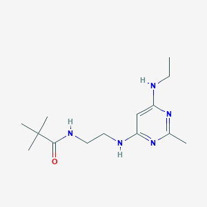 N-(2-((6-(ethylamino)-2-methylpyrimidin-4-yl)amino)ethyl)pivalamide