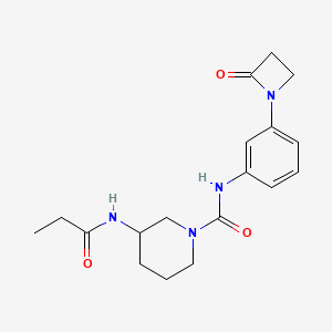 N-[3-(2-oxoazetidin-1-yl)phenyl]-3-propanamidopiperidine-1-carboxamide